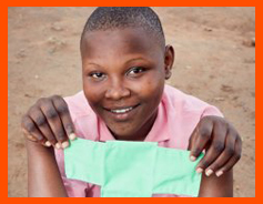 £3 a month could provide a year’s supply of sanitary towels for a girl like Anna 