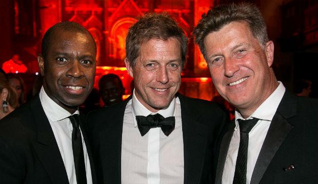 Clive Myrie, Hugh Grant and Jonny Gould at the Build Africa Ball